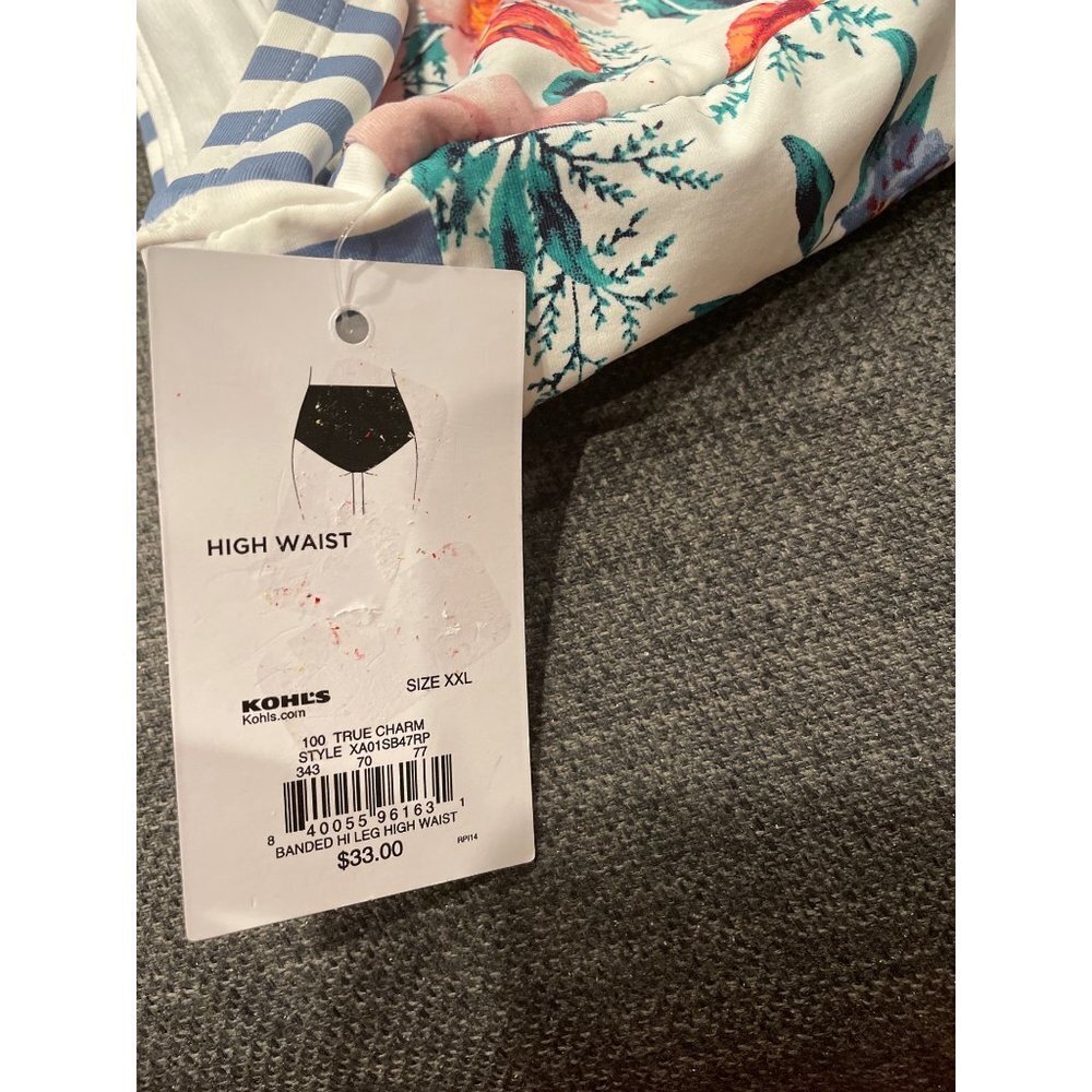 Apt. 9 NWT Floral High Waist Bikini Bottoms Sz XXL - Picture 6 of 6